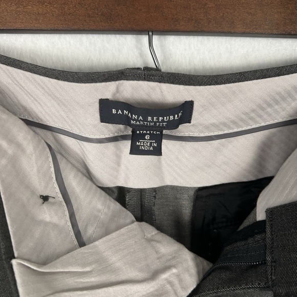 Banana Republic Martin Fit Dress Pants Slacks Gray Women Sz 6 Career Wool Blend - Picture 6 of 11